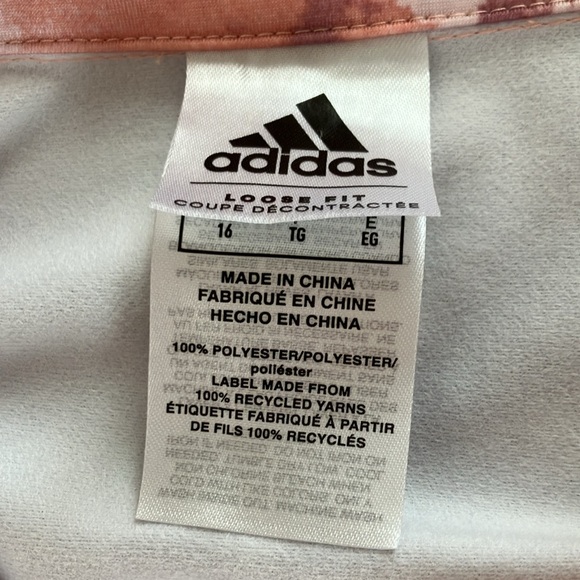 Adidas Girls 7-16 Tricot Printed Fashion Track Jacket in Wonder Clay - Picture 10 of 11